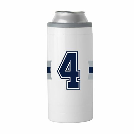 LOGO BRANDS Dallas Cowboys Dak Prescott 12oz Stripe Slim Can Coolie 609P-S12C-16DP